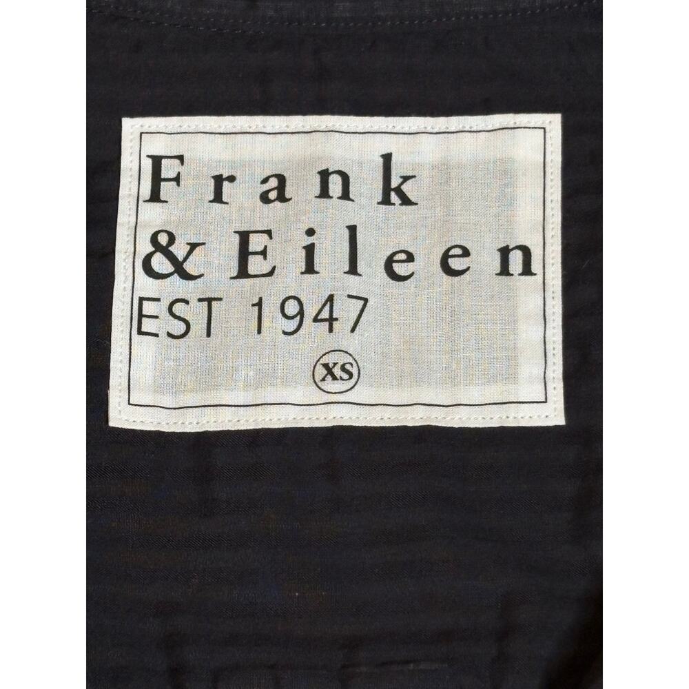 Frank & Eileen NWT Silvio Black Sheer Striped Untuckable Button Up Shirt Size XS - Picture 4 of 7